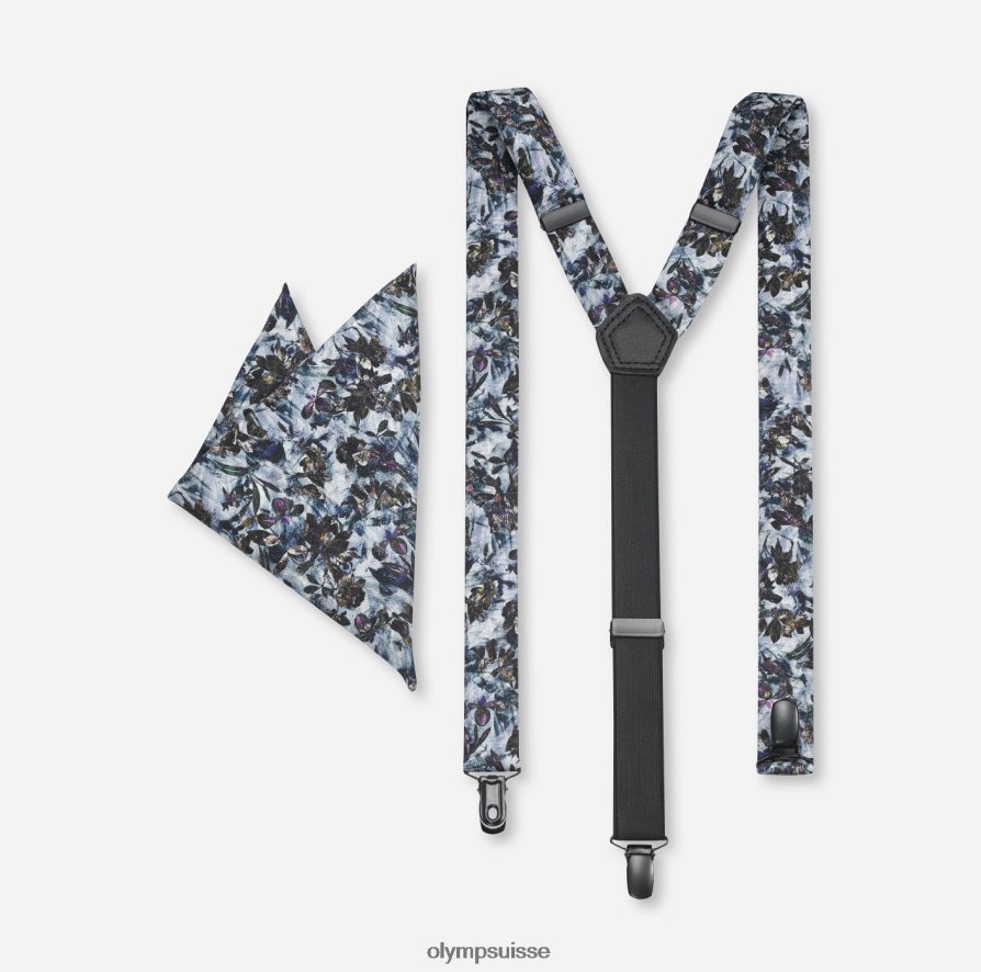 ensemble bretelles / ensemble pochette de costume bleu OLYMP accessoires VVP4DB2659