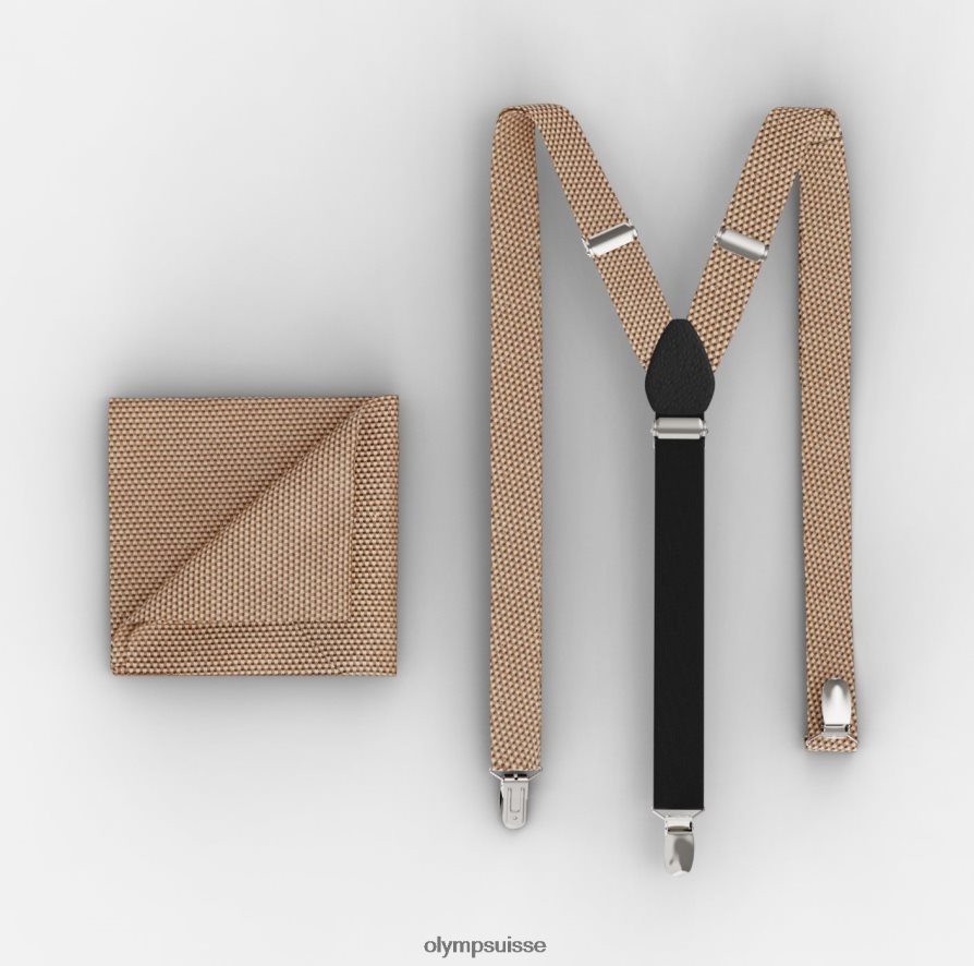 ensemble de bretelles / ensemble de pochettes de costume naturel OLYMP accessoires VVP4DB2635