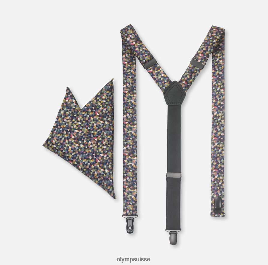 ensemble de bretelles / ensemble de pochettes de costume olive OLYMP accessoires VVP4DB2651