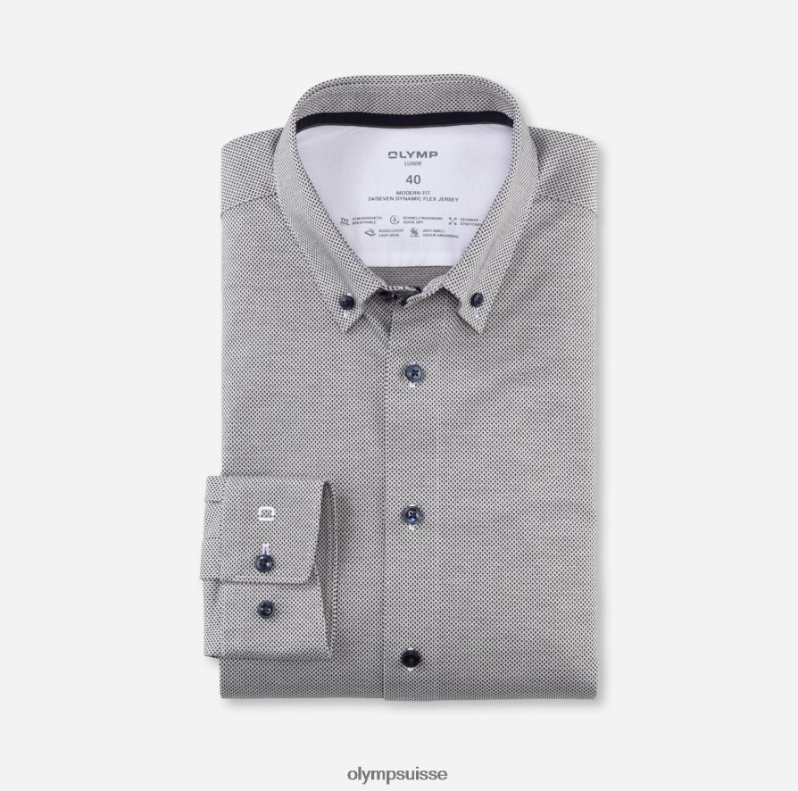 Luxor 24/7 Modern Fit, chemise business, boutonnée, olive OLYMP vêtements VVP4DB1027