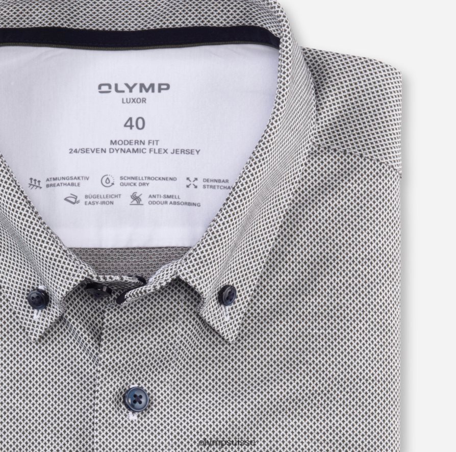Luxor 24/7 Modern Fit, chemise business, boutonnée, olive OLYMP vêtements VVP4DB1027