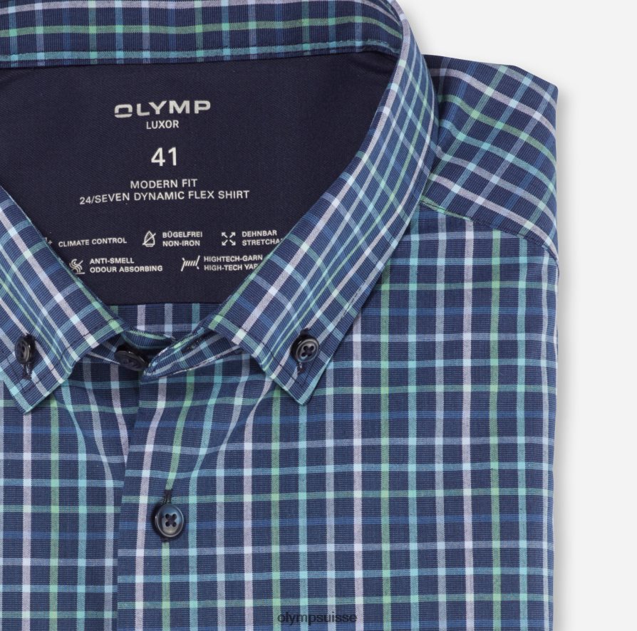 Luxor 24/7 Modern Fit, chemise business, boutonnée, vert clair OLYMP vêtements VVP4DB1221