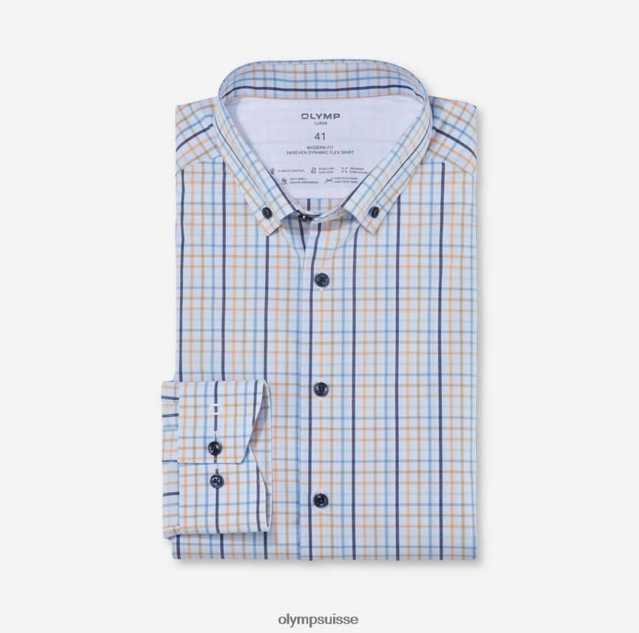 Luxor 24/7 Modern Fit, chemise d'affaires, boutonnée, mandarine OLYMP vêtements VVP4DB1167