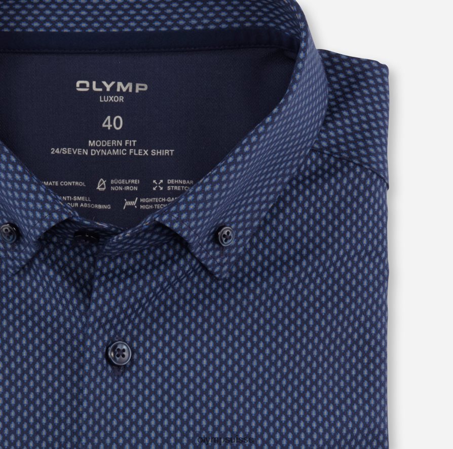 Luxor 24/7 Modern Fit, chemise d\'affaires, boutonnée, marine OLYMP vêtements VVP4DB1013
