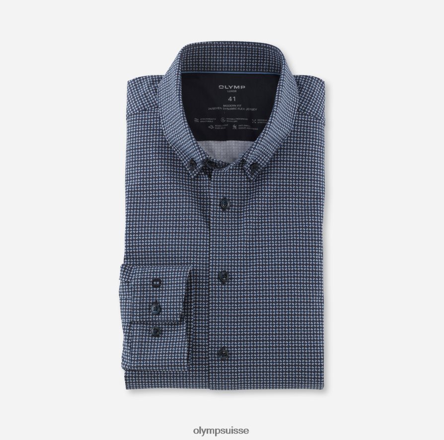 Luxor 24/7 Modern Fit, chemise d'affaires, boutonnée, marine OLYMP vêtements VVP4DB1077
