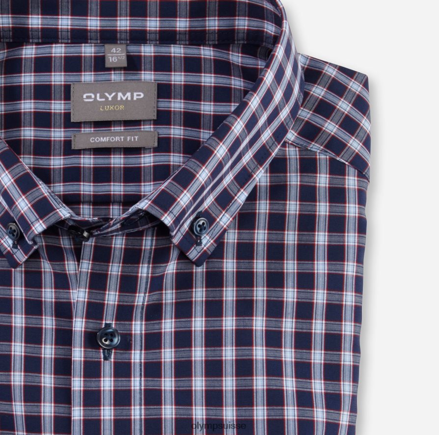 Luxor Comfort Fit, chemise business, boutonnée, rouge OLYMP vêtements VVP4DB1547