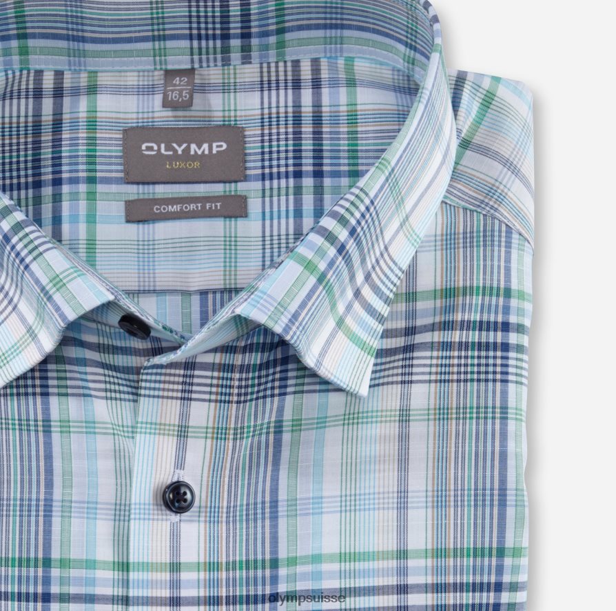 Luxor Comfort Fit, chemise business, sous boutonnée, aqua OLYMP vêtements VVP4DB1567