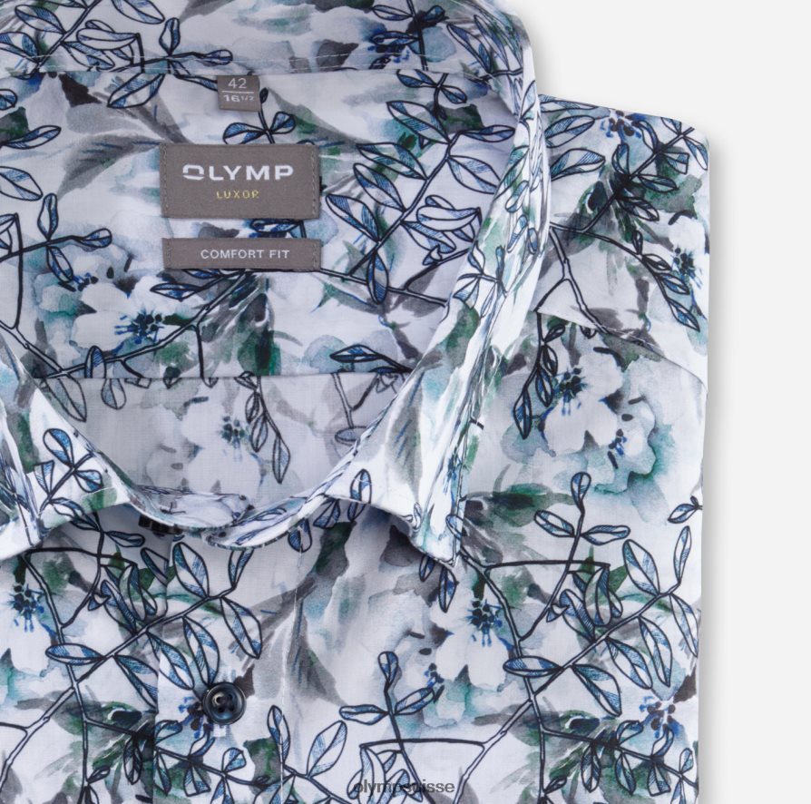 Luxor Comfort Fit, chemise business, sous boutonnée, aqua OLYMP vêtements VVP4DB1576