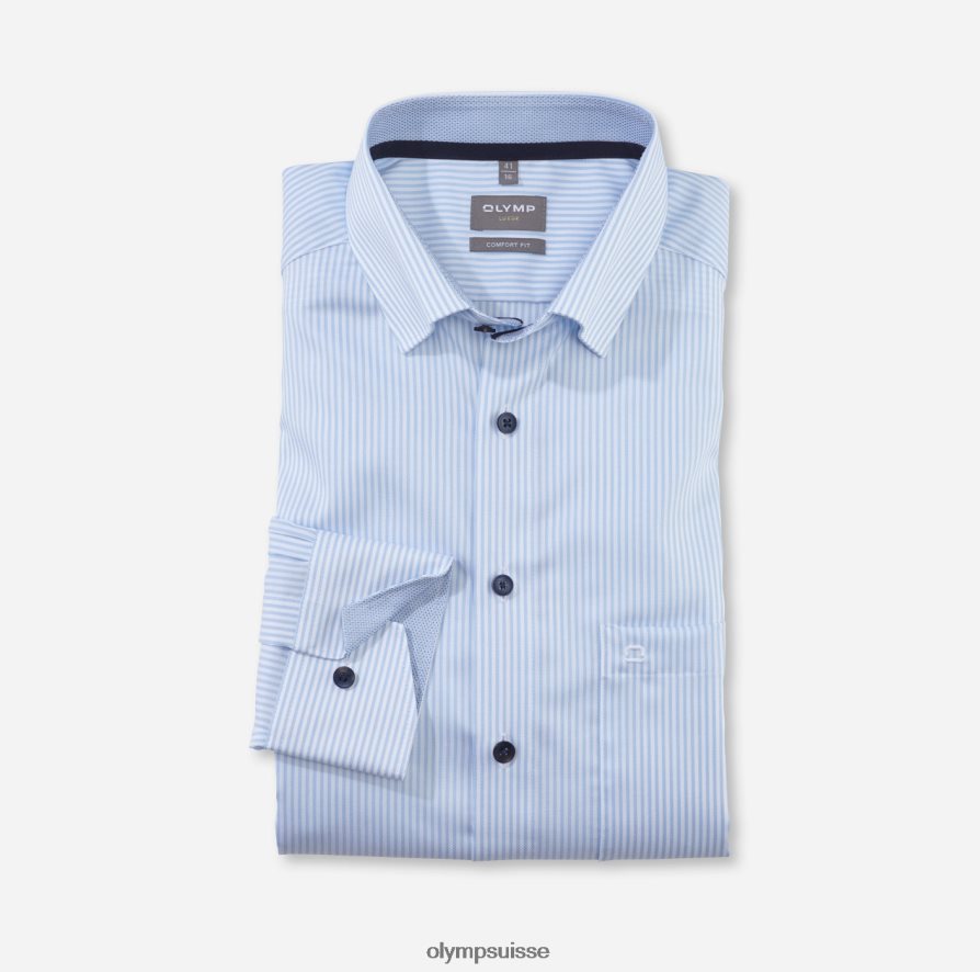 Luxor Comfort Fit, chemise business, sous boutonnée, bleu OLYMP vêtements VVP4DB1477