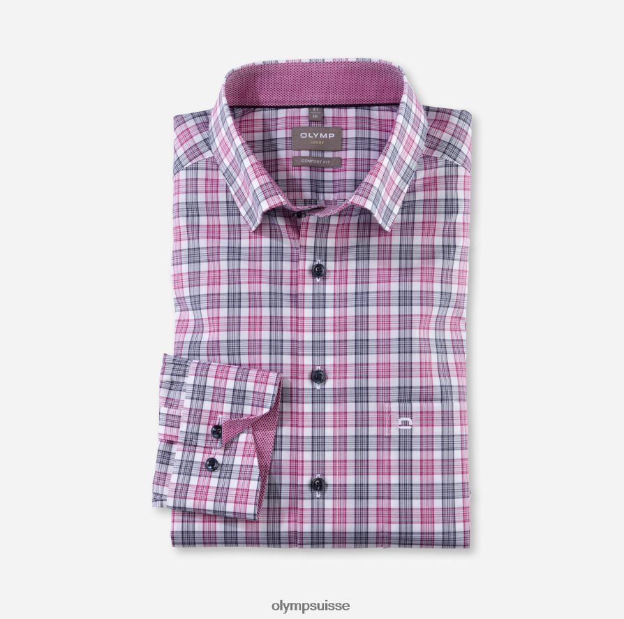 Luxor Comfort Fit, chemise business, sous boutonnée, fuchsia OLYMP vêtements VVP4DB1497