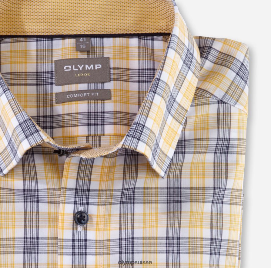 Luxor Comfort Fit, chemise business, sous boutonnée, jaune OLYMP vêtements VVP4DB1512