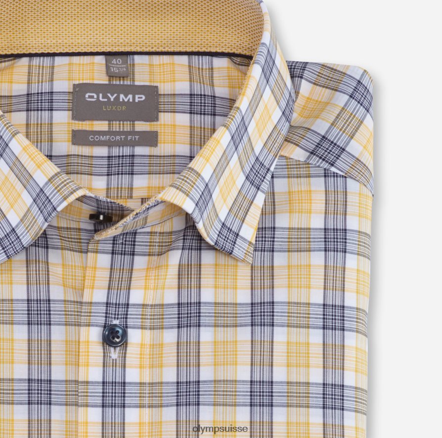 Luxor Comfort Fit, chemise business, sous boutonnée, jaune OLYMP vêtements VVP4DB1520