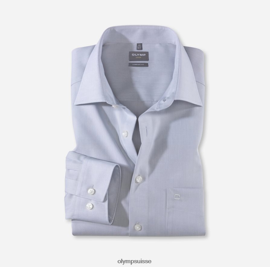 Luxor Comfort Fit, chemise d'affaires, New Kent, gris argenté OLYMP vêtements VVP4DB1681