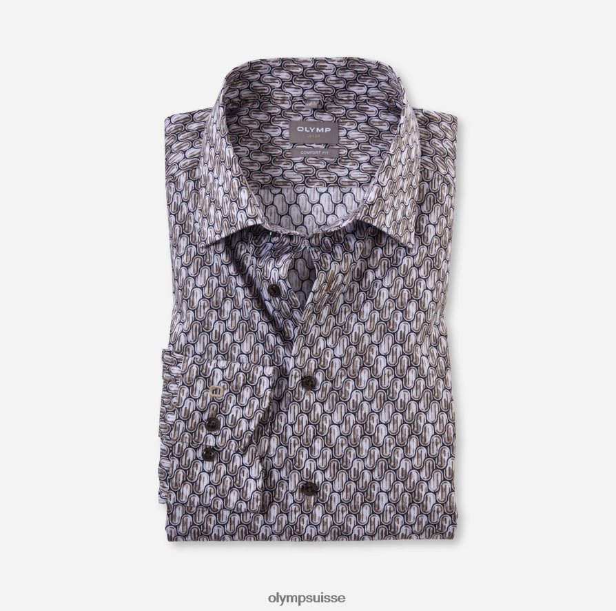 Luxor Comfort Fit, chemise d'affaires, New Kent, marron OLYMP vêtements VVP4DB1620