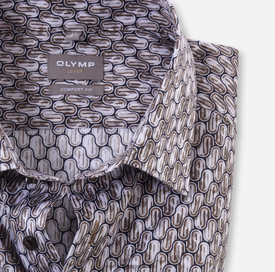 Luxor Comfort Fit, chemise d\'affaires, New Kent, marron OLYMP vêtements VVP4DB1620