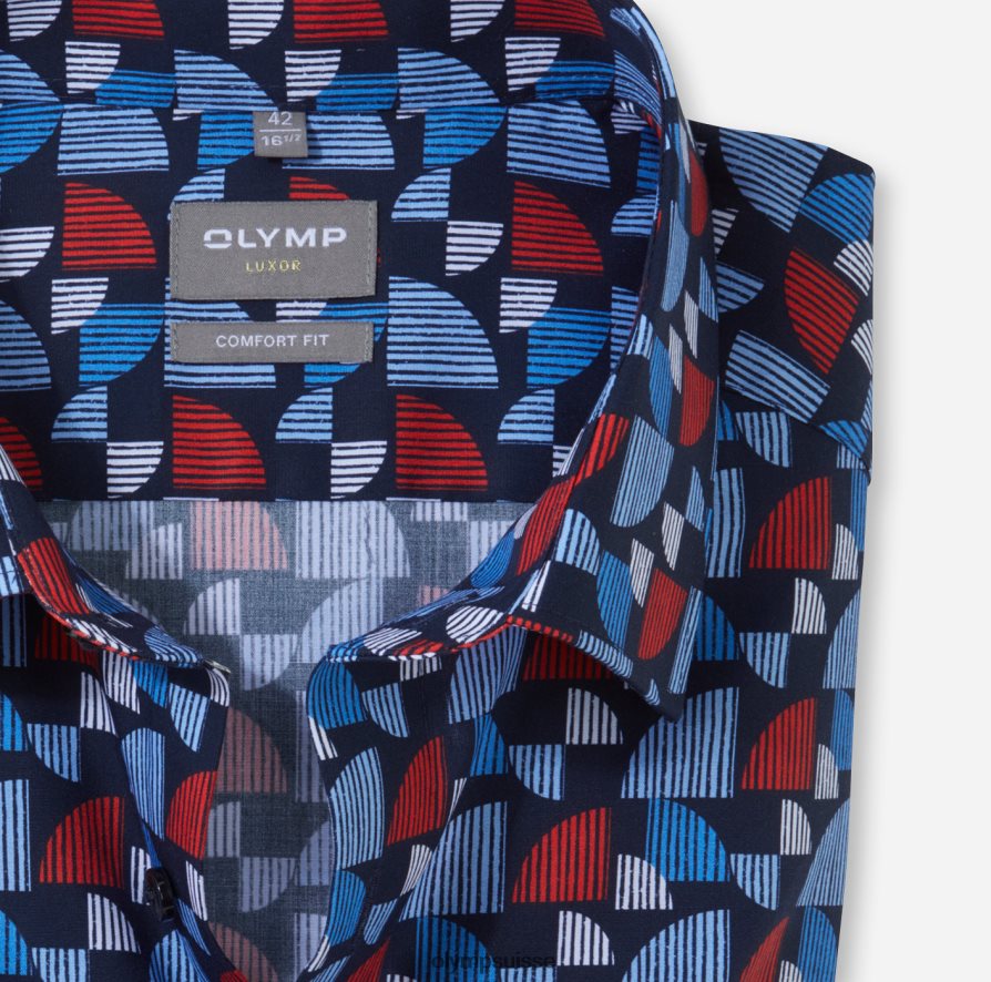 Luxor Comfort Fit, chemise d\'affaires, New Kent, rouge OLYMP vêtements VVP4DB1528