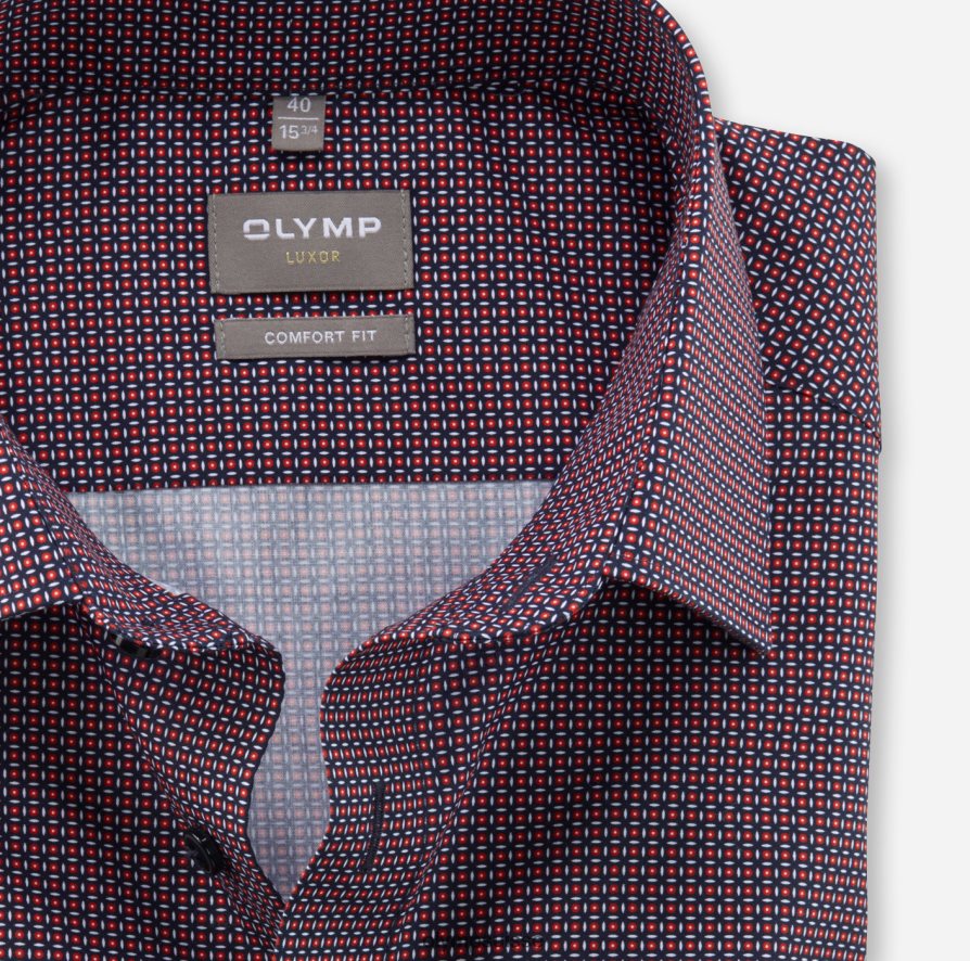 Luxor Comfort Fit, chemise d\'affaires, New Kent, rouge OLYMP vêtements VVP4DB1575