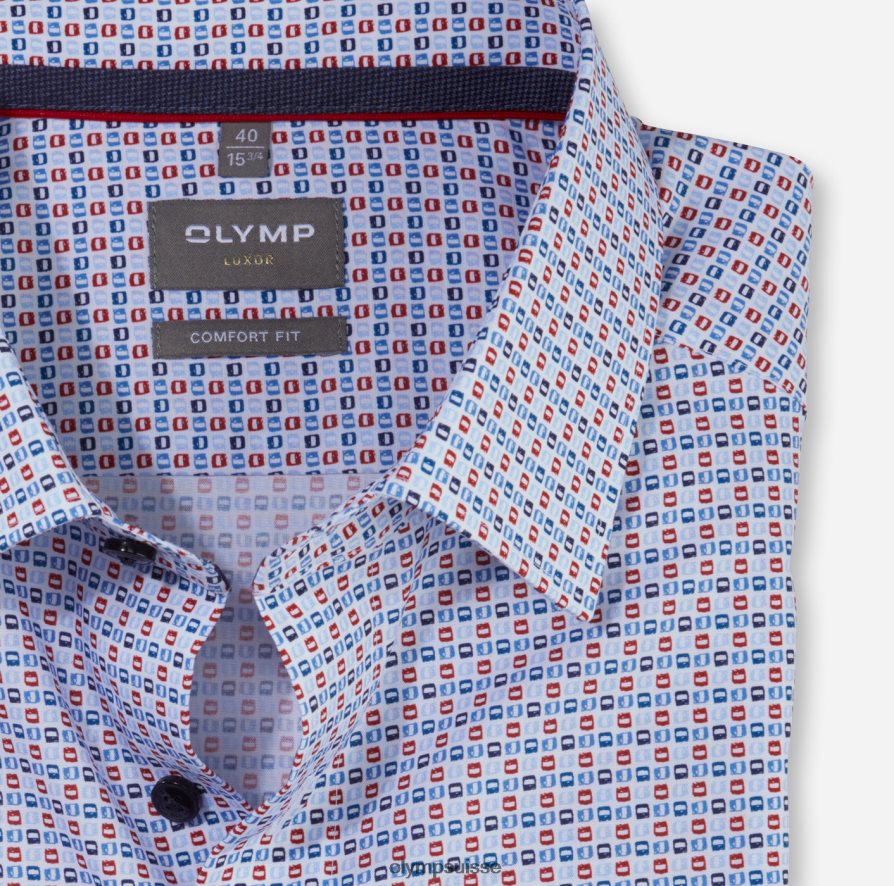 Luxor Comfort Fit, chemise d\'affaires, New Kent, rouge OLYMP vêtements VVP4DB1580