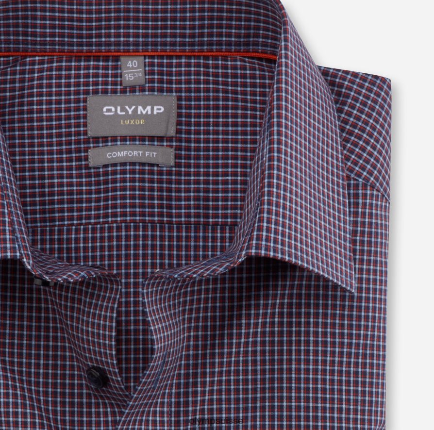 Luxor Comfort Fit, chemise d\'affaires, New Kent, rouge orange OLYMP vêtements VVP4DB1672