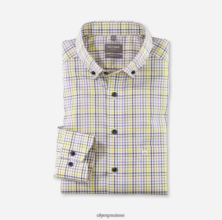 Luxor Comfort Fit, chemise d'affaires, boutonnée, citron vert OLYMP vêtements VVP4DB1481