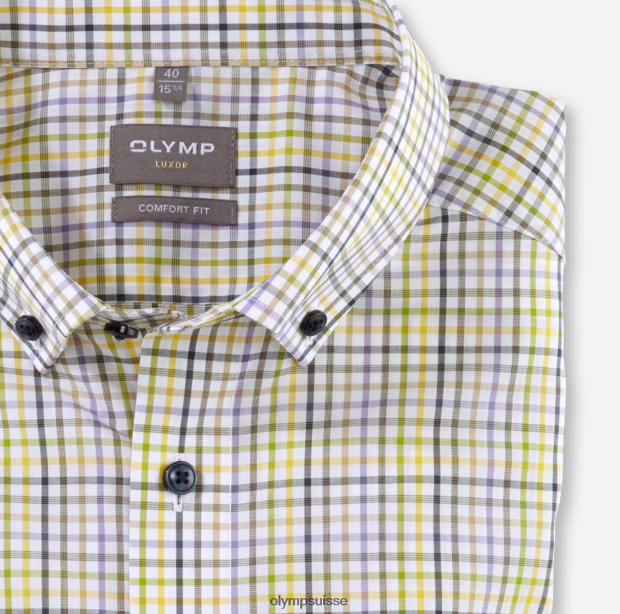 Luxor Comfort Fit, chemise d\'affaires, boutonnée, citron vert OLYMP vêtements VVP4DB1481