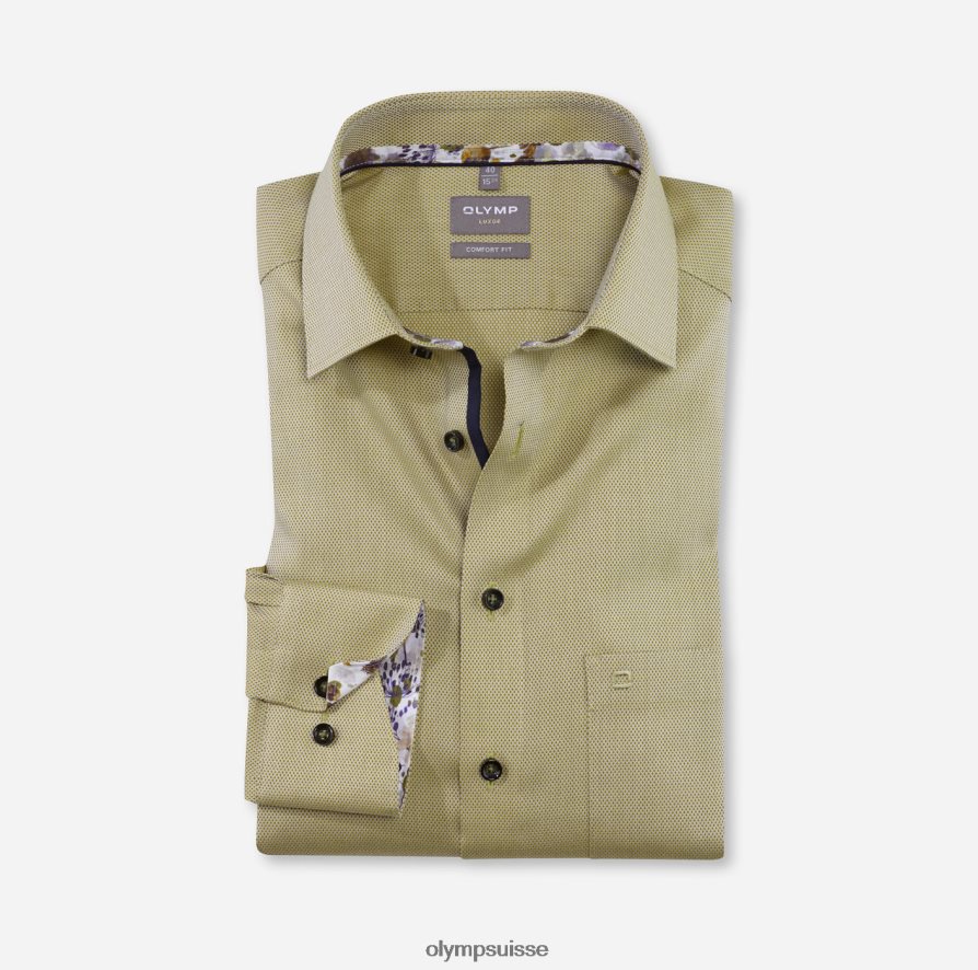 Luxor Comfort Fit, chemise d'affaires, manches longues extra longues, New Kent, citron vert OLYMP vêtements VVP4DB1697