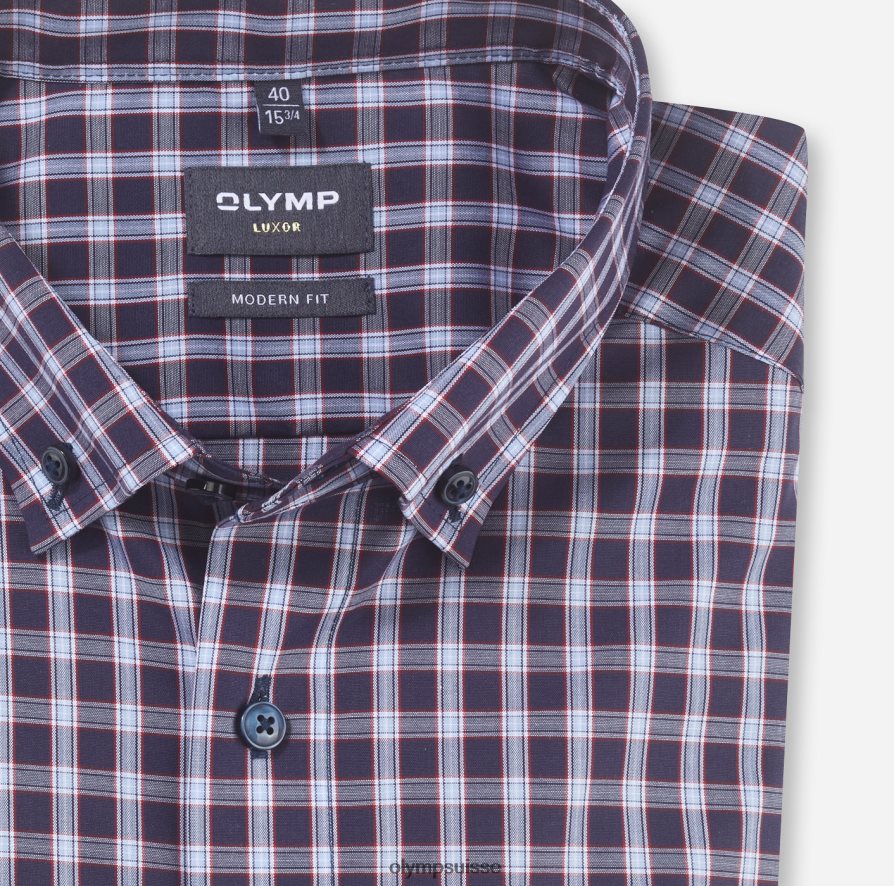 Luxor Modern Fit, chemise business, boutonnée, rouge OLYMP vêtements VVP4DB1254