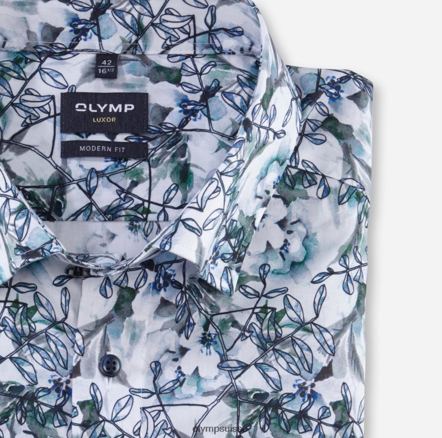 Luxor Modern Fit, chemise business, sous boutonnée, aqua OLYMP vêtements VVP4DB1082