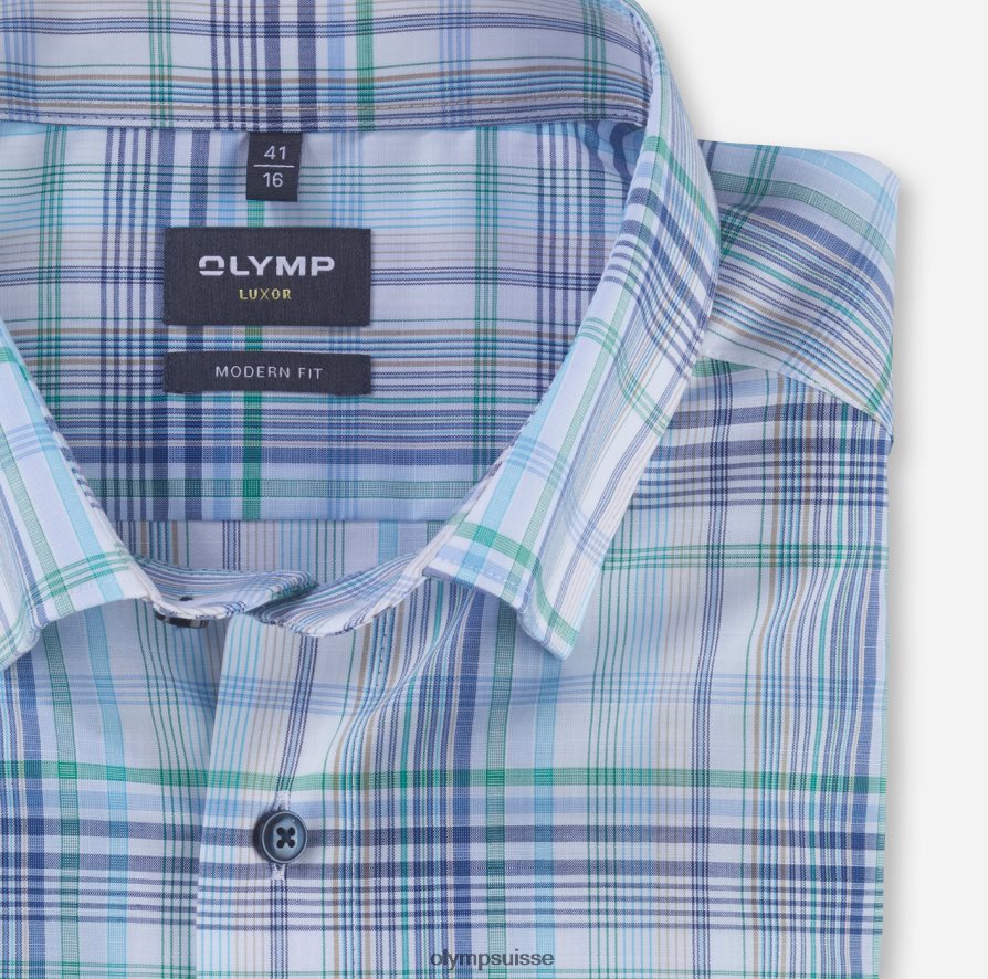 Luxor Modern Fit, chemise business, sous boutonnée, aqua OLYMP vêtements VVP4DB1153