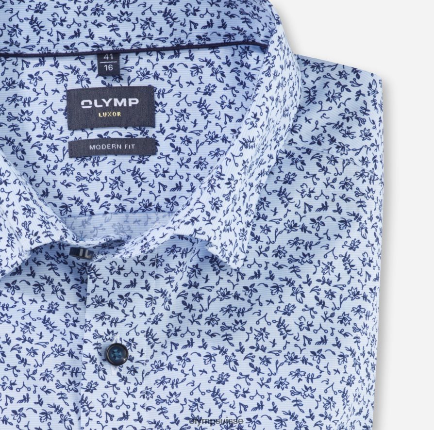 Luxor Modern Fit, chemise business, sous boutonnée, bleu OLYMP vêtements VVP4DB1296