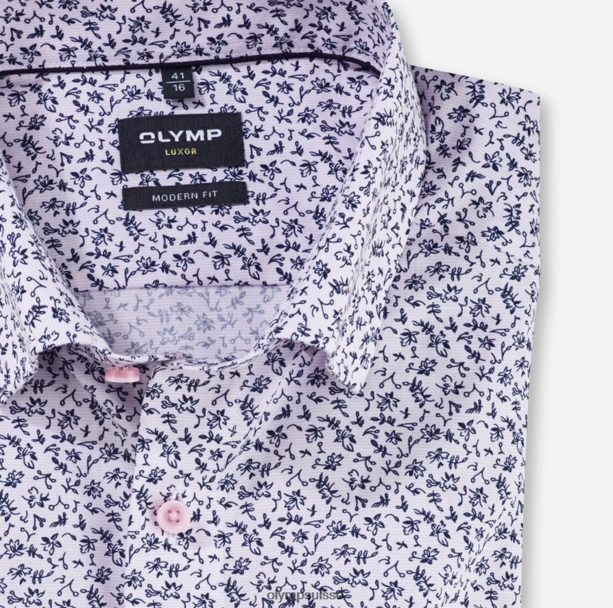 Luxor Modern Fit, chemise business, sous boutonnée, rose OLYMP vêtements VVP4DB1301
