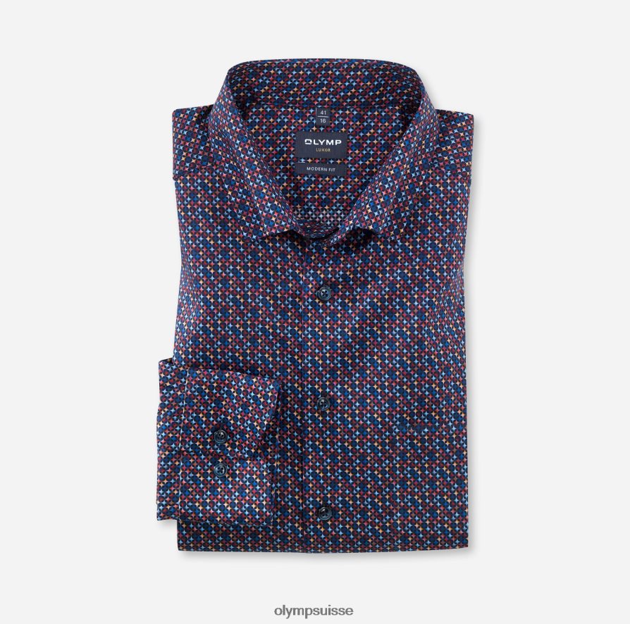 Luxor Modern Fit, chemise business, sous boutonnée, rouge OLYMP vêtements VVP4DB1355