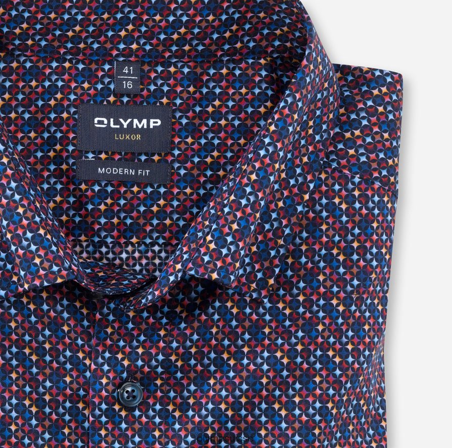 Luxor Modern Fit, chemise business, sous boutonnée, rouge OLYMP vêtements VVP4DB1355