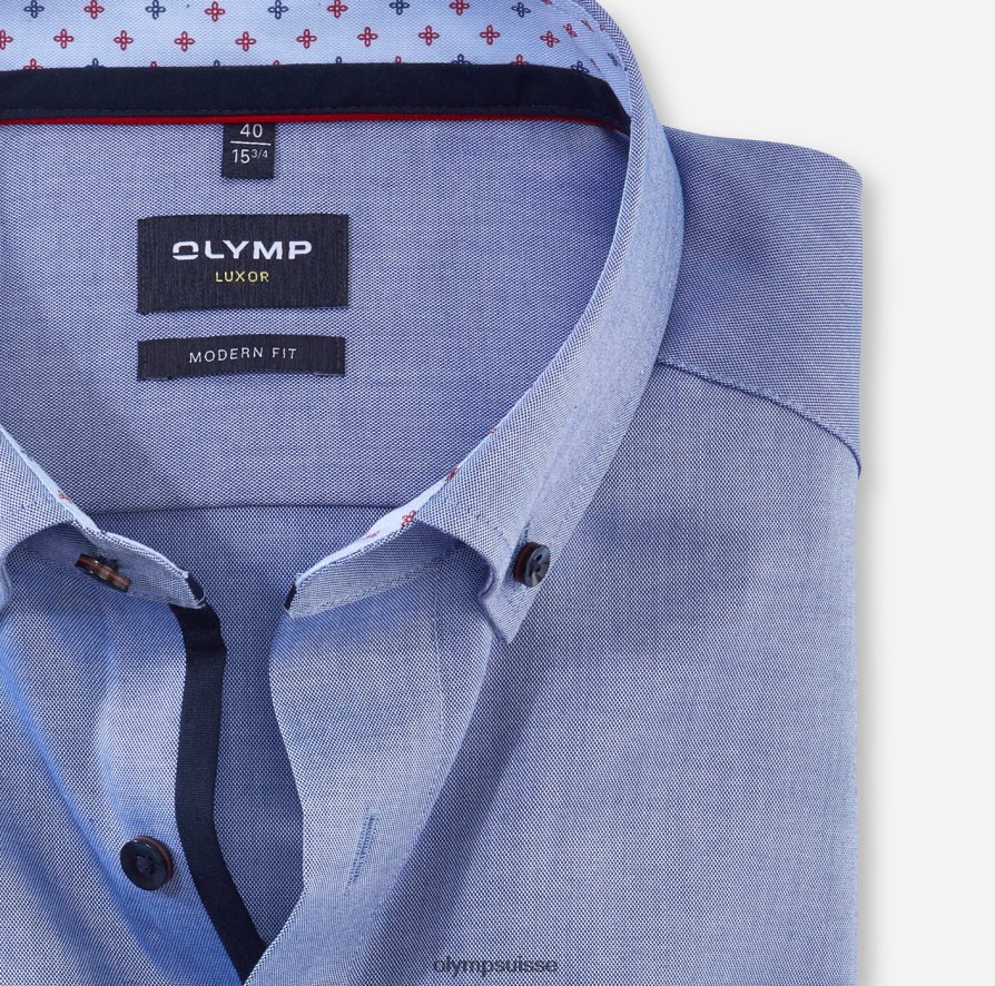 Luxor Modern Fit, chemise d\'affaires, boutonnée, bleu fumée OLYMP vêtements VVP4DB1309