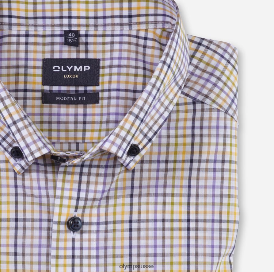 Luxor Modern Fit, chemise d\'affaires, boutonnée, citron vert OLYMP vêtements VVP4DB1045