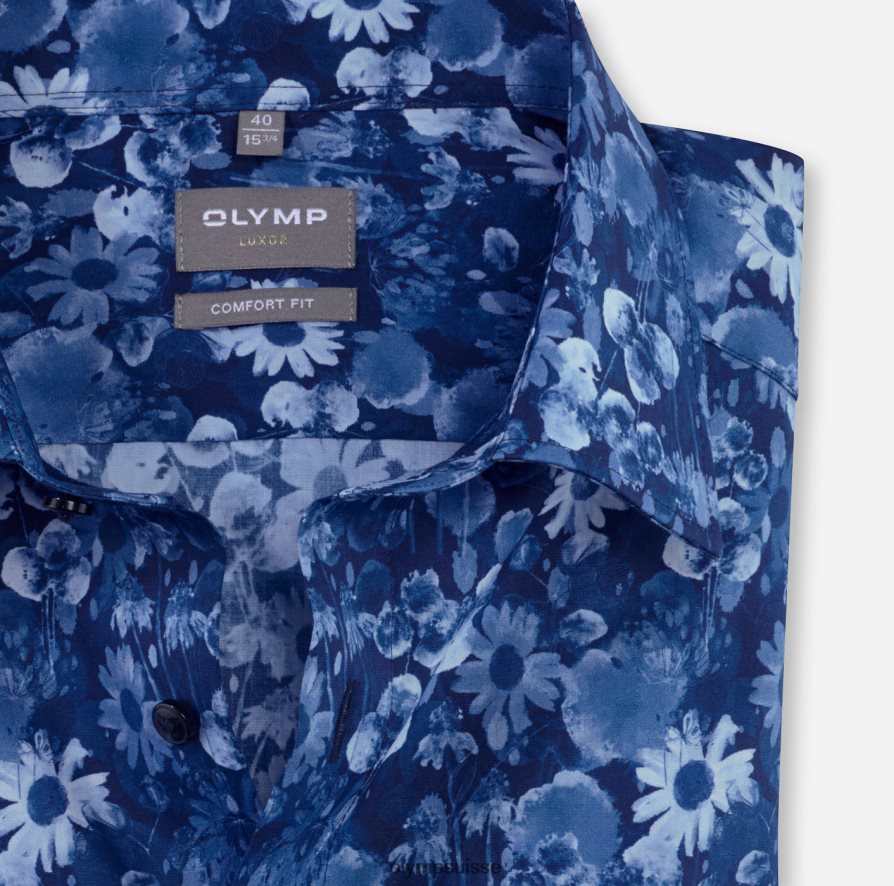 coupe confort louxor, chemise d\'affaires, manches longues extra longues, new kent, marine OLYMP vêtements VVP4DB1696