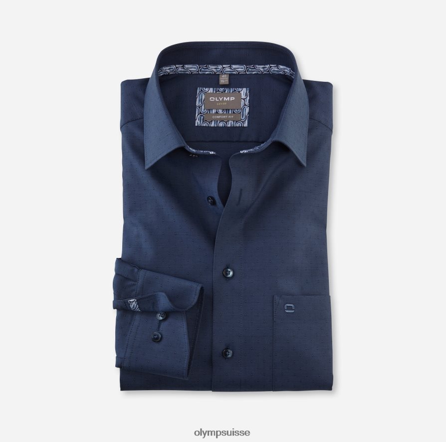 coupe confort louxor, chemise d'affaires, manches longues extra longues, new kent, marine OLYMP vêtements VVP4DB1703