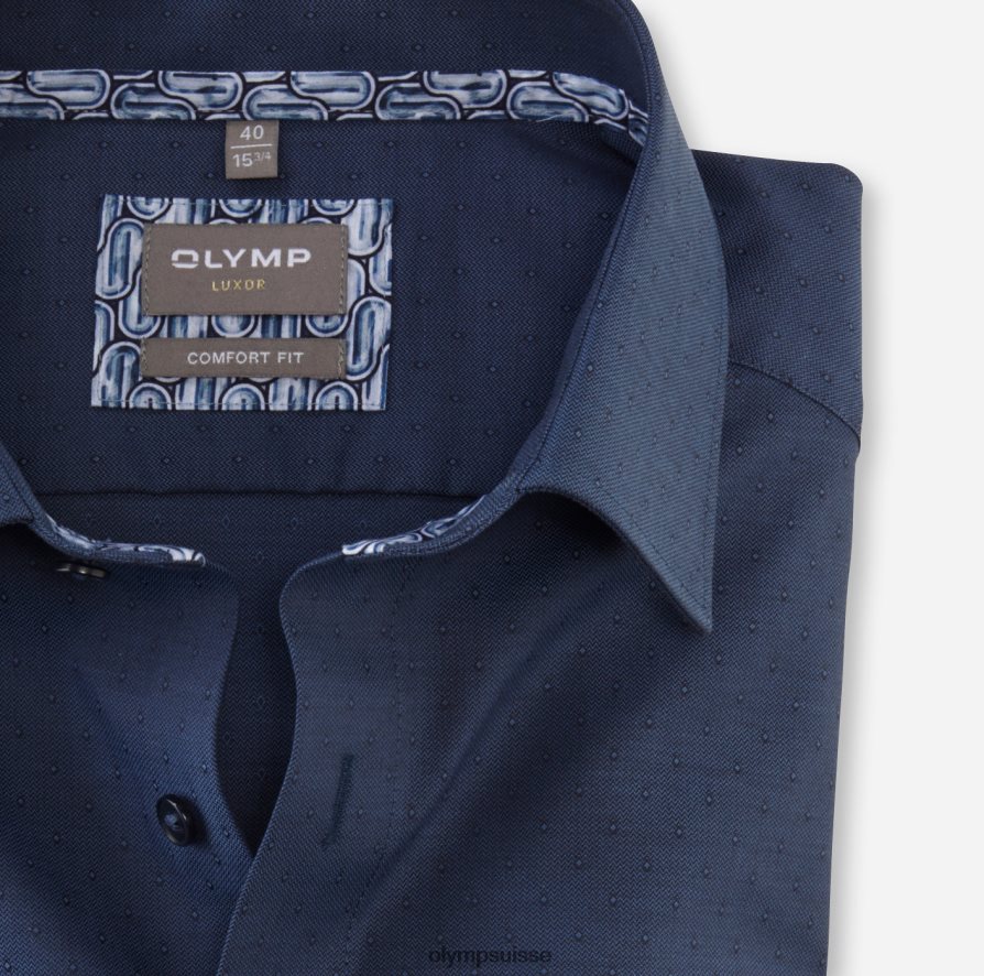 coupe confort louxor, chemise d\'affaires, manches longues extra longues, new kent, marine OLYMP vêtements VVP4DB1703