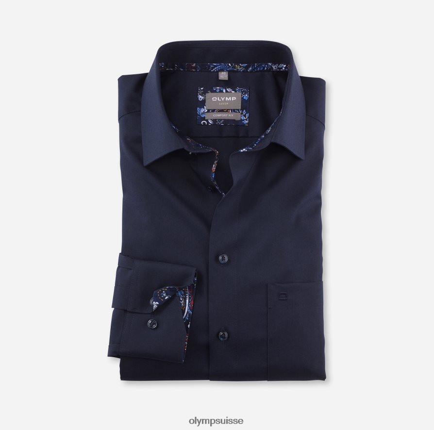 coupe confort louxor, chemise d'affaires, new kent, cobalt OLYMP vêtements VVP4DB1578