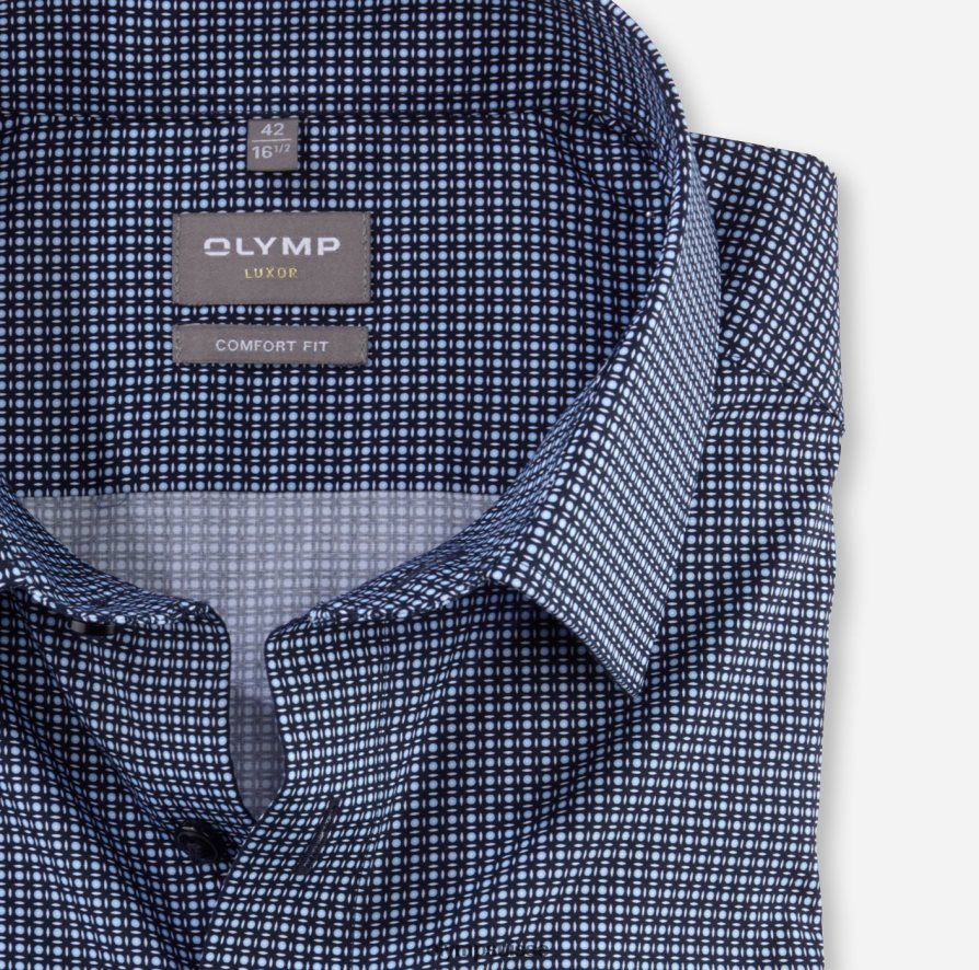 coupe confort louxor, chemise d\'affaires, new kent, marine OLYMP vêtements VVP4DB1583