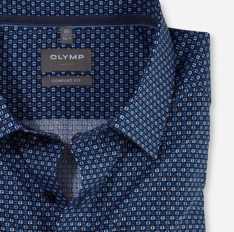 coupe confort louxor, chemise d\'affaires, new kent, marine OLYMP vêtements VVP4DB1641
