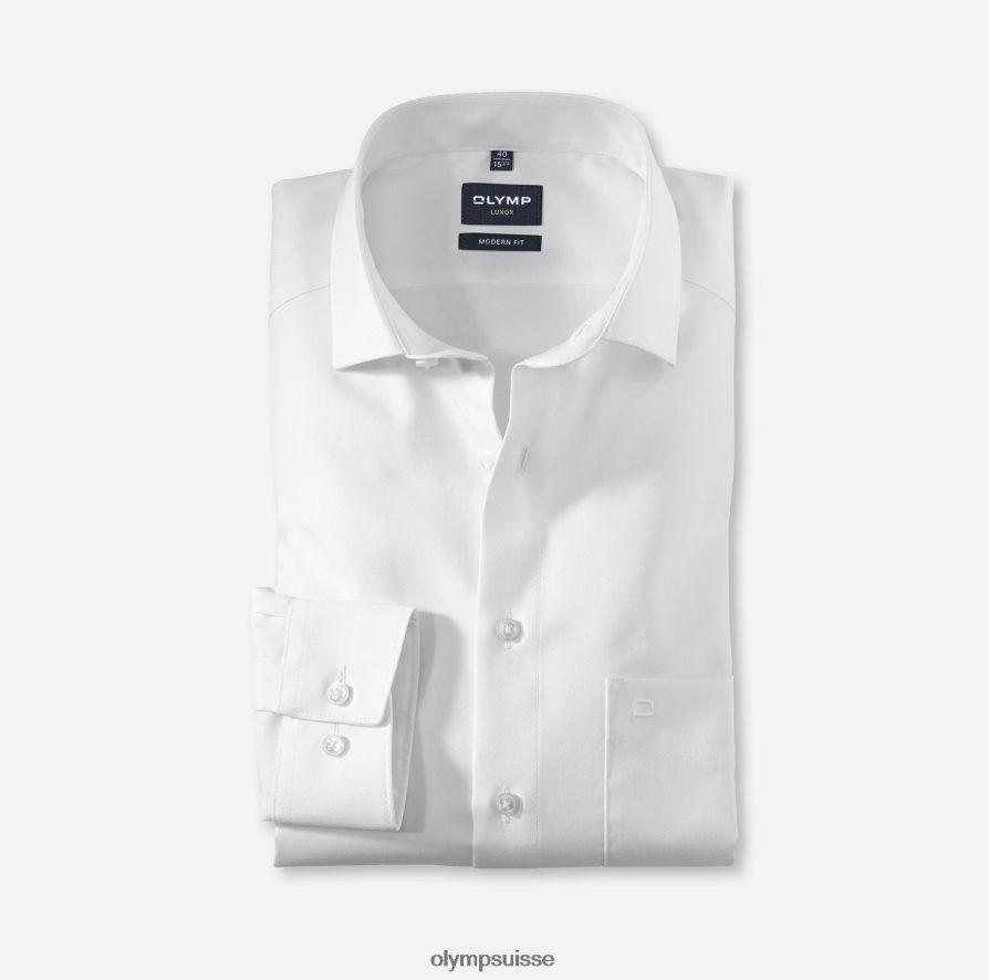 coupe moderne louxor, chemise d'affaires, global kent, blanc OLYMP vêtements VVP4DB1081