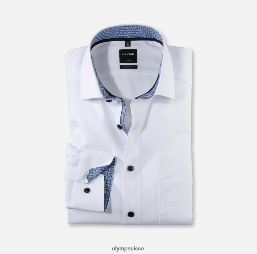 coupe moderne louxor, chemise d'affaires, global kent, blanc OLYMP vêtements VVP4DB963