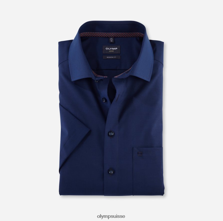 coupe moderne louxor, chemise d'affaires, global kent, bleu nuit OLYMP vêtements VVP4DB1226