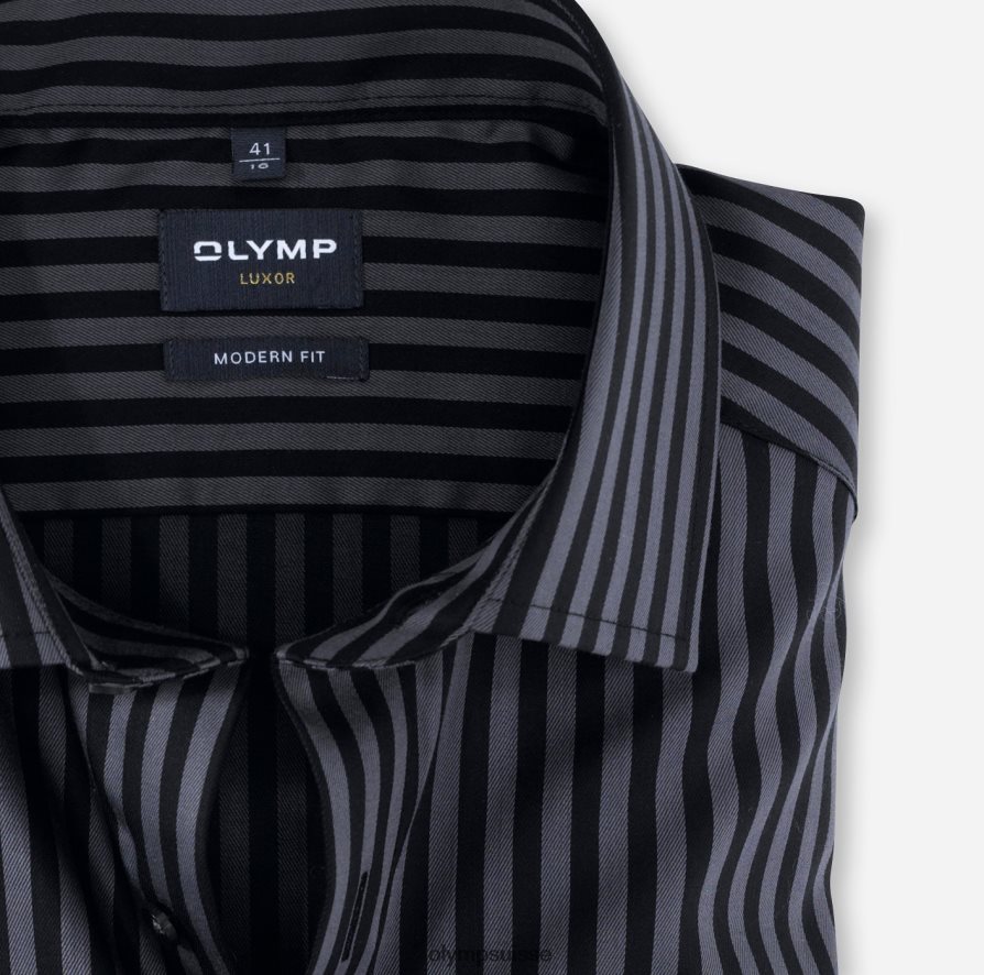 coupe moderne louxor, chemise d\'affaires, global kent, gris argenté OLYMP vêtements VVP4DB1363