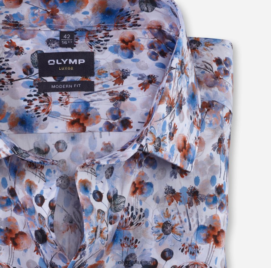 coupe moderne louxor, chemise d\'affaires, global kent, orange OLYMP vêtements VVP4DB1159