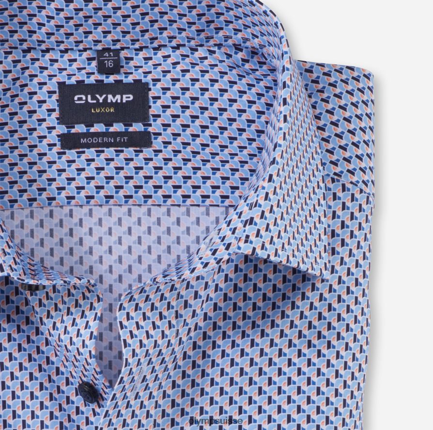 coupe moderne louxor, chemise d\'affaires, global kent, orange OLYMP vêtements VVP4DB1219