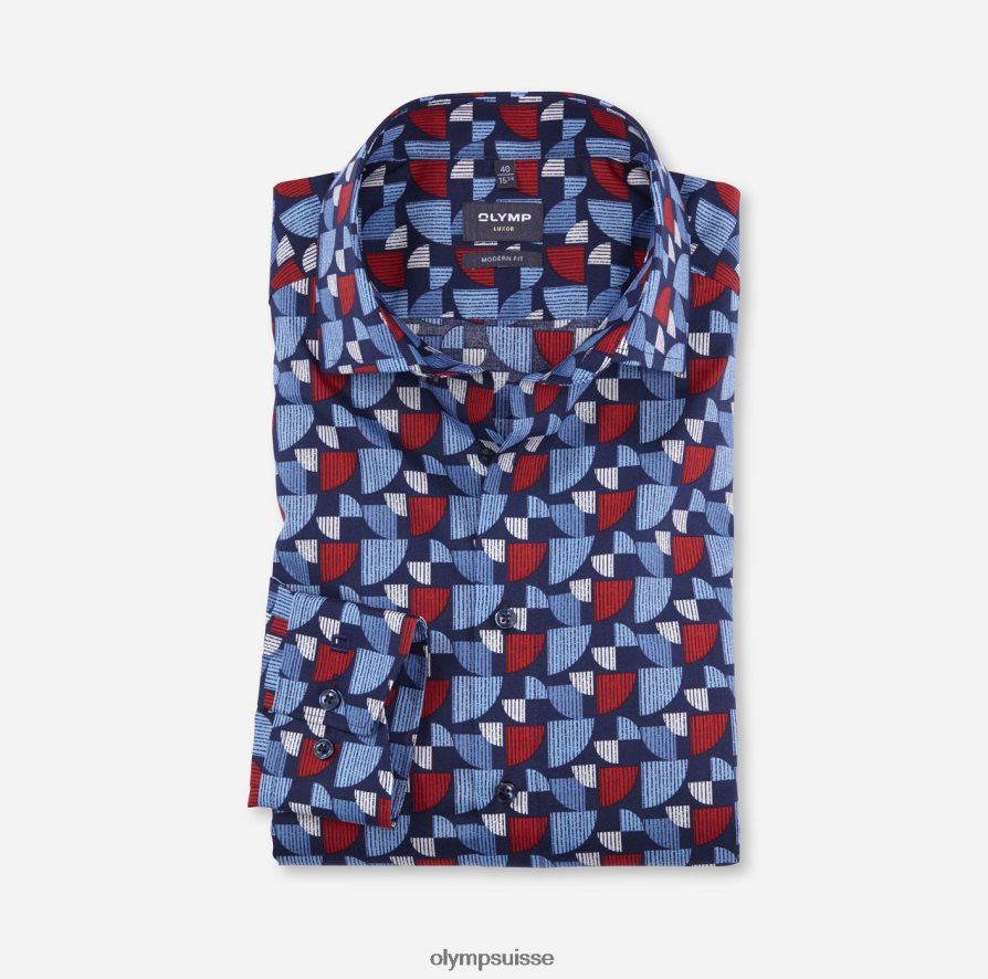 coupe moderne louxor, chemise d'affaires, global kent, rouge OLYMP vêtements VVP4DB1014