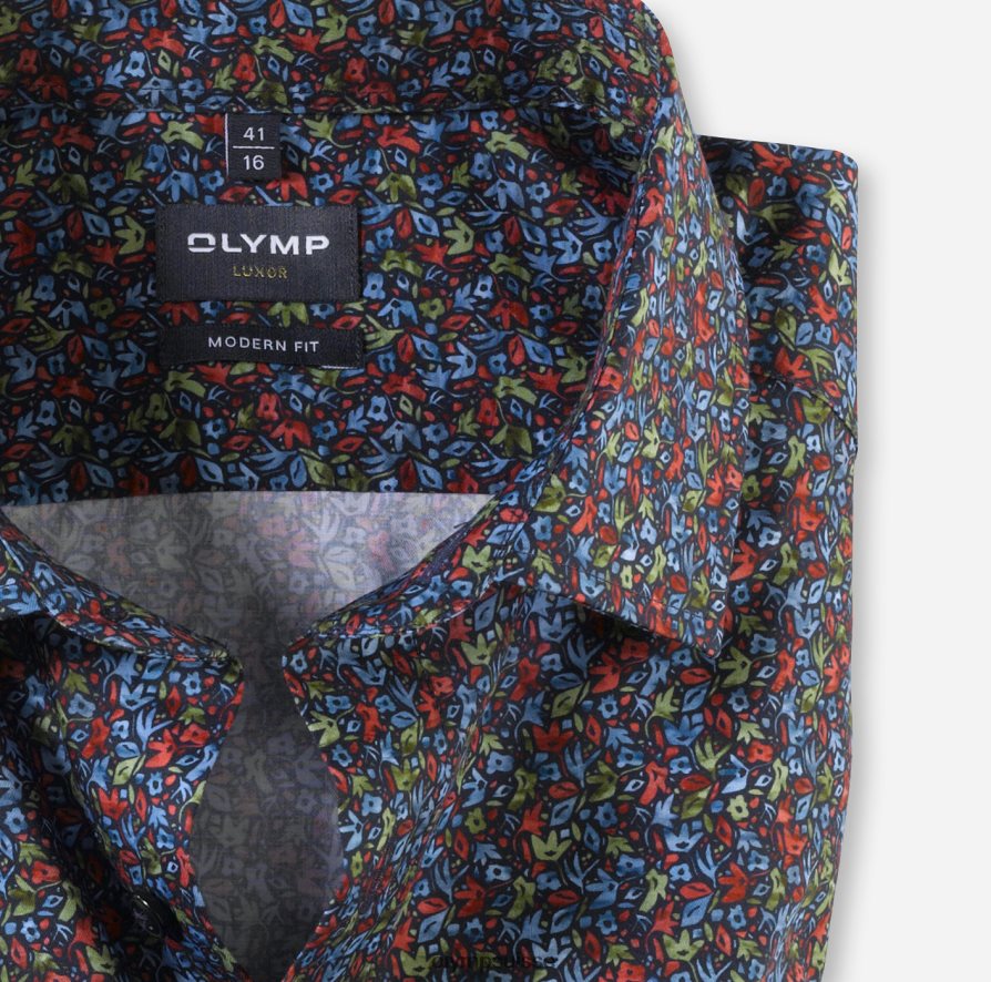 coupe moderne louxor, chemise d\'affaires, global kent, rouge OLYMP vêtements VVP4DB1092