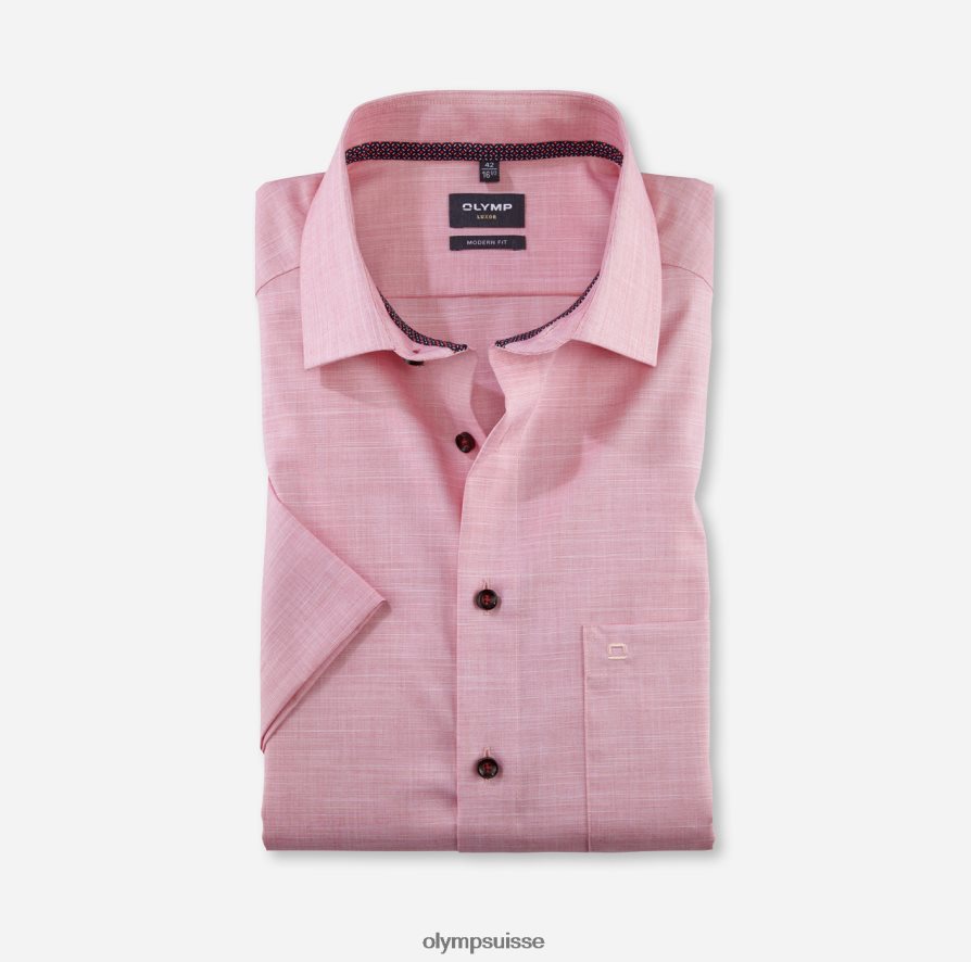 coupe moderne louxor, chemise d'affaires, global kent, rouge OLYMP vêtements VVP4DB1223